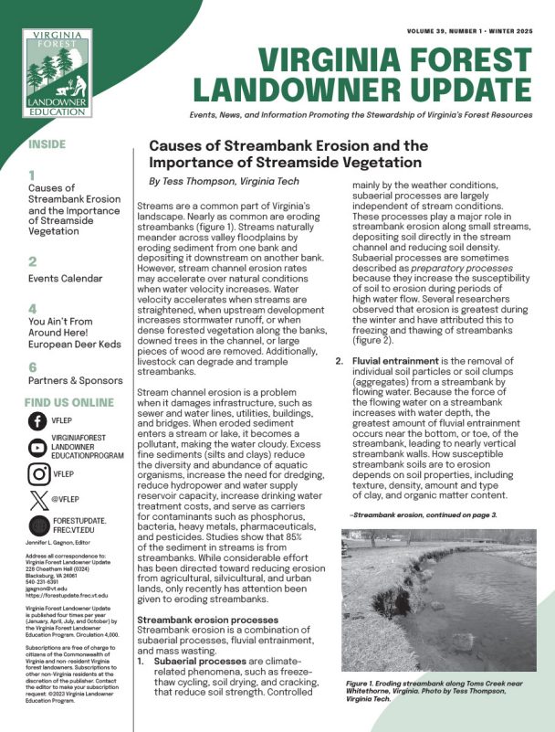 Image of front page of Winter 2025 VFLU newsletter